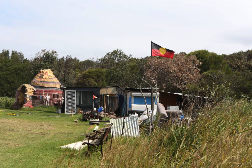 Remaining in place: Most Sandon Point tent embassy structures will be allowed to stay - for now - after councillors voted to only remove those built after 2016. Any other removal will be done in consultation with Aboriginal leaders.