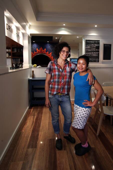 Support network: Eat At Sandys' Emma Huber with chef Su Su; both will cook dishes from their German/Austrian and Burmese heritage. Picture: Sylvia Liber.