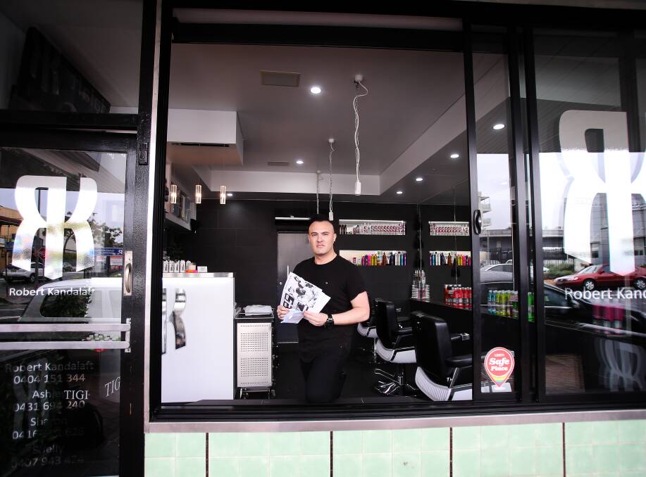Targeted: Corrimal hairdresser Robert Kandalaft has received "hate mail" to his salon after organising a vigil in the wake of the Orlando massacre. Picture: Sylvia Liber.