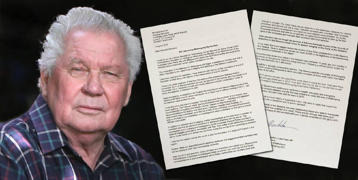 Stop the rot: Former Keira and Wollongong MP Colin Markham has sent a letter - obtained by the Mercury - to Labor's head office calling for a review of Illawarra's Labor branches amid branch stacking concerns.