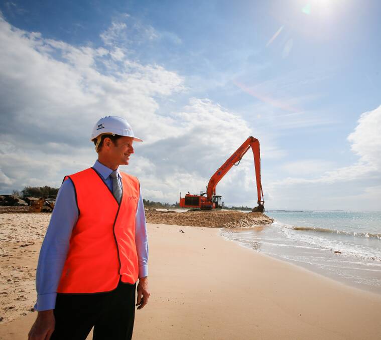 Taking shape: Shell Cove development director Glenn Colquhoun surveys the start of construction.