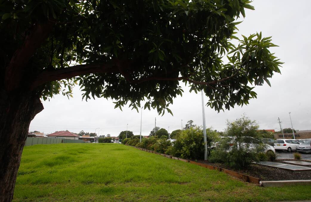 A new link: This vacant lot near Dapto Leagues Club and the station will become part of Baan Baan Street under a new plan. Picture: Adam McLean.