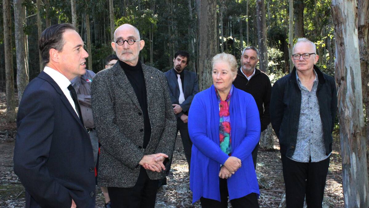 RECOGNITION: Environment Minister Greg Hunt (left) announced Arthur and Yvonne Boyd’s historic property Bundanon had been added to the Commonwealth Heritage List during a visit to the property with Bundanon Trust chairman Shane Simpson, Gilmore MP Ann Sudmalis and Bundanon acting CEO John Baylis.