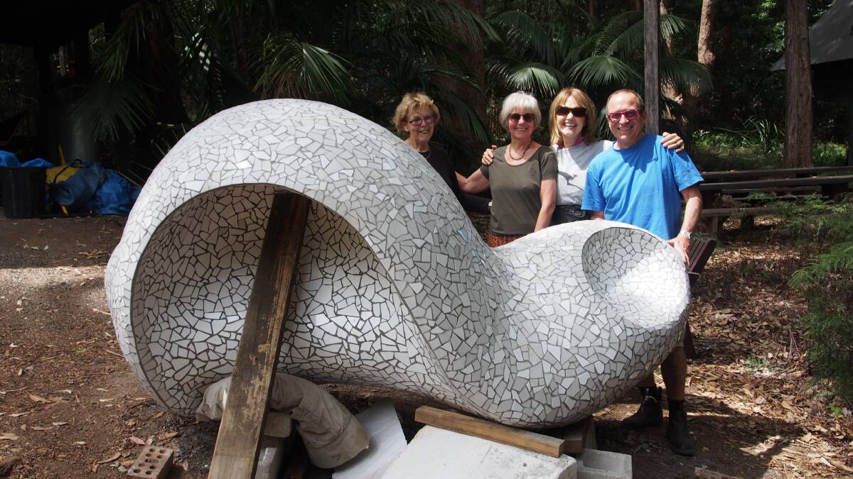 The Wombarra sculptor group met three days a week to work on the piece from May to October. Picture: Supplied