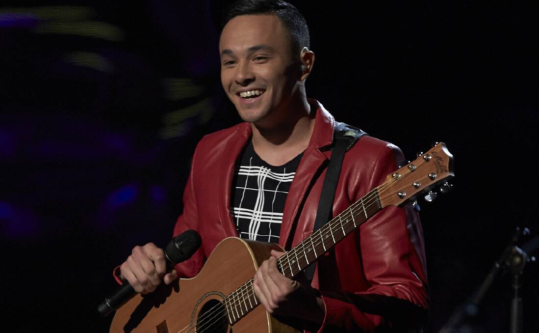 TIME FLIES: Cyrus Villanueva has been so busy the last 12 months he's still 'trying to process' how incredible life has been after auditioning for the X Factor (pictured) then winning. Picture: Supplied