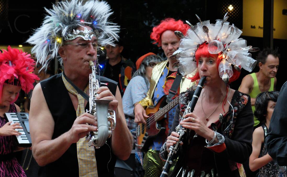 SOUND CLOUD: Dozens of street bands will treat Wollongong residents' ears to sweet sounds as part of the Honk! Oz Festival running from Thursday to Sunday. Picture: Supplied/Judy Pettiford