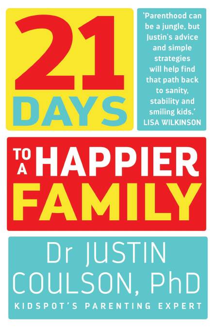 Dr Justin Coulson's first major book will see his 21 strategies to increase happiness beamed onto bookshelves in Australia, the US and the UK.