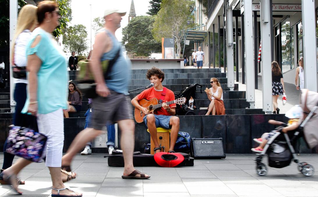 Lucky country: “It’s much nicer to busk in Australia than other places” says Picaro Humbert. "If the music is good nobody’s going to complain, when the music is bad and ... super loud you’re going to get trouble.” Picture: Sylvia Liber
