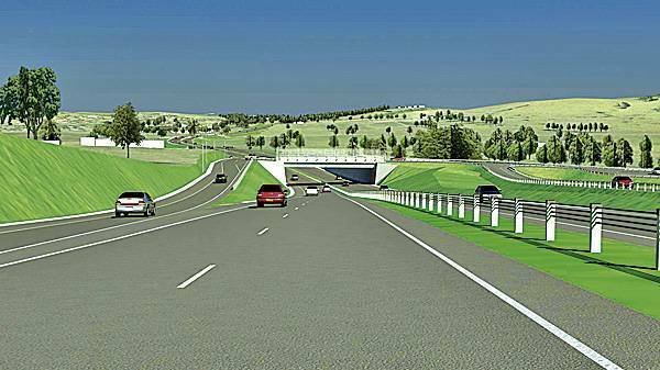 Artist's impression of the completed Princes HWY at Gerringong.