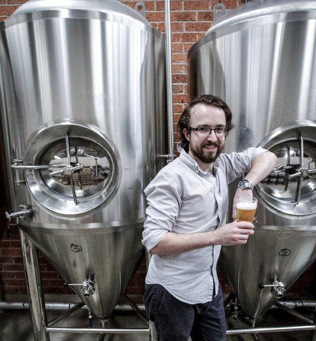 THE CREATOR: Five Barrel Brewing owner Phil O'Shea says cleaning the vats may take hours, but it's part of making a delicious brew filled with passion. Picture: Georgia Matts