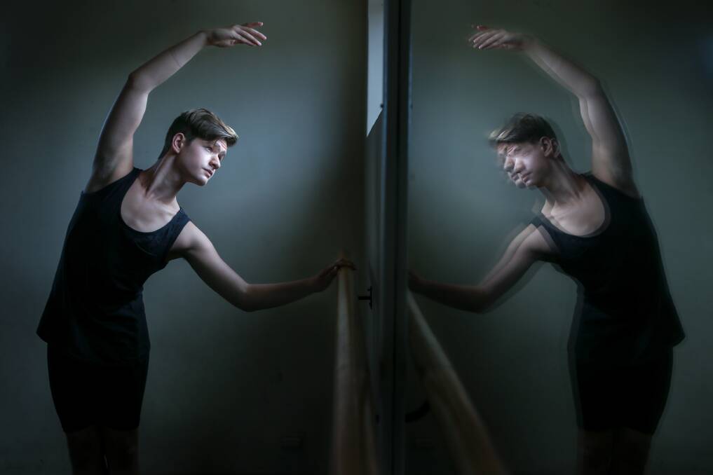 RISING ABOVE: Not caring about the labels others might give him, Byron Leitch, 16, left gymnastics to pursue dancing and singing. Picture: Adam McLean
