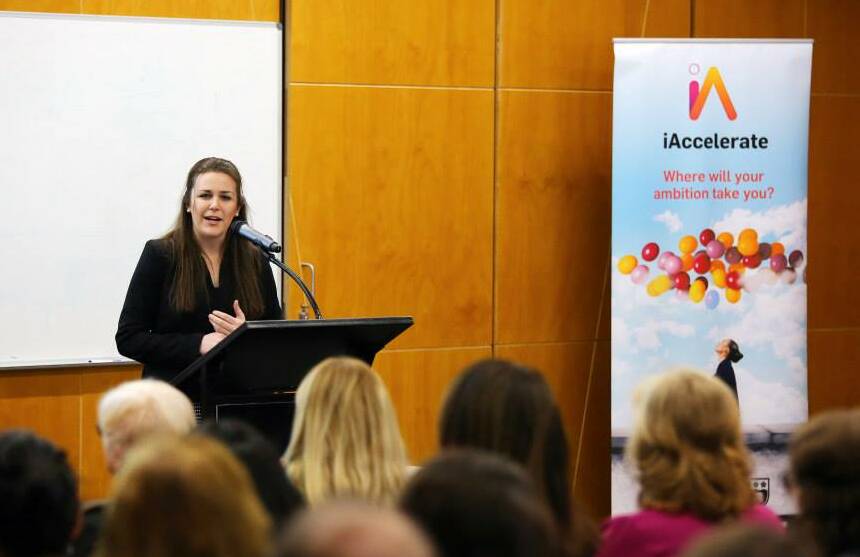 WINNER: Kimberley Abbott was amongst four outstanding former University of Wollongong students to receive an alumni award Thursday night. Picture: Supplied