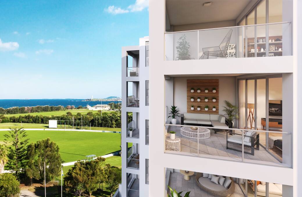 AN EYEFUL: Ninety per cent of the Belair apartments have two or more balconies, with many facing the beach.