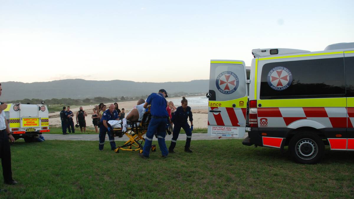 LUCKY: A passer-by helped pull a man to shore after he got caught in a rip at Bellambi in January. Picture: Fairfax