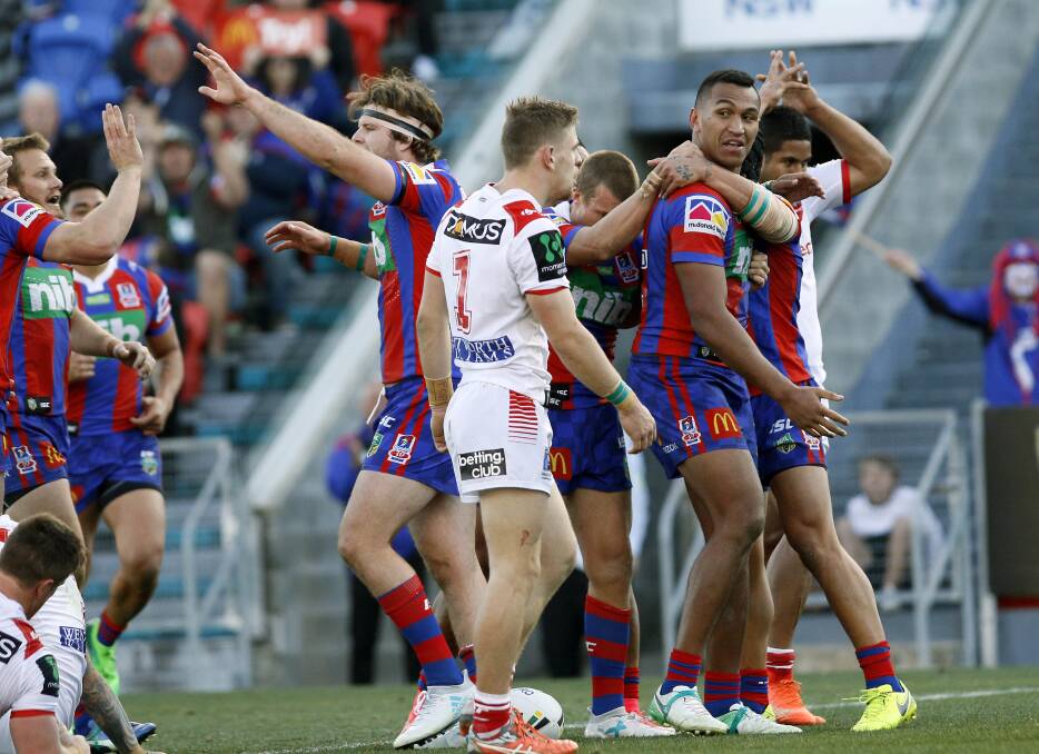 TOUGH PILL: The Dragons finals hopes took a hit with a 21-14 defeat to Newcastle on Saturday. Picture: AAP