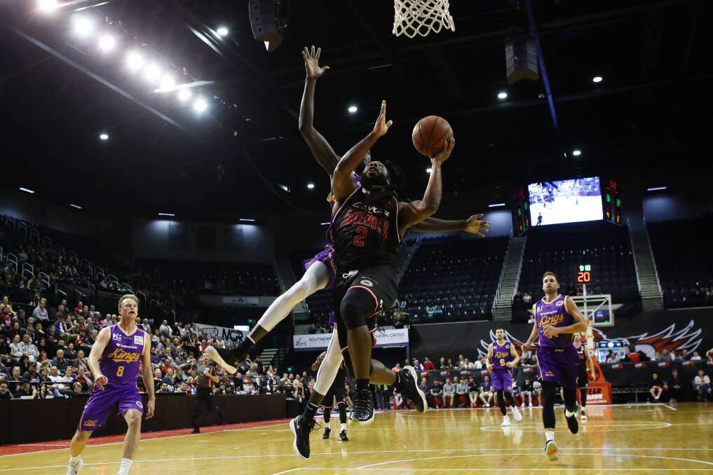 STANDOUT: Jordair Jett had 21 points but it wasn't  enough to get the Hawks over the line against Sydney in Wollongong on Sunday. Picture: Adam McLean