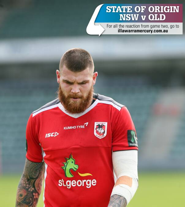 ON TRACK: Star fullback Josh Dugan only needs to complete a contact session on Friday to take his place in the Dragons line-up for their clash with Newcastle at Hunter Stadium on Saturday. Picture: Sylvia Liber