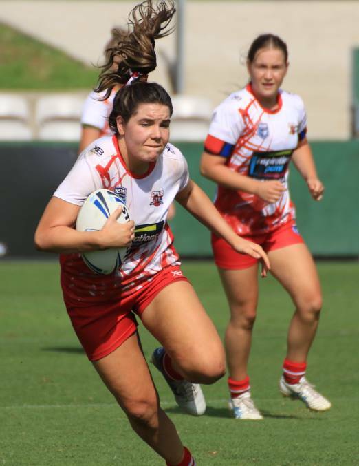 Steelers' Hannah England in action in the Tarsha Gale Cup. Picture: ALLAN BARRY