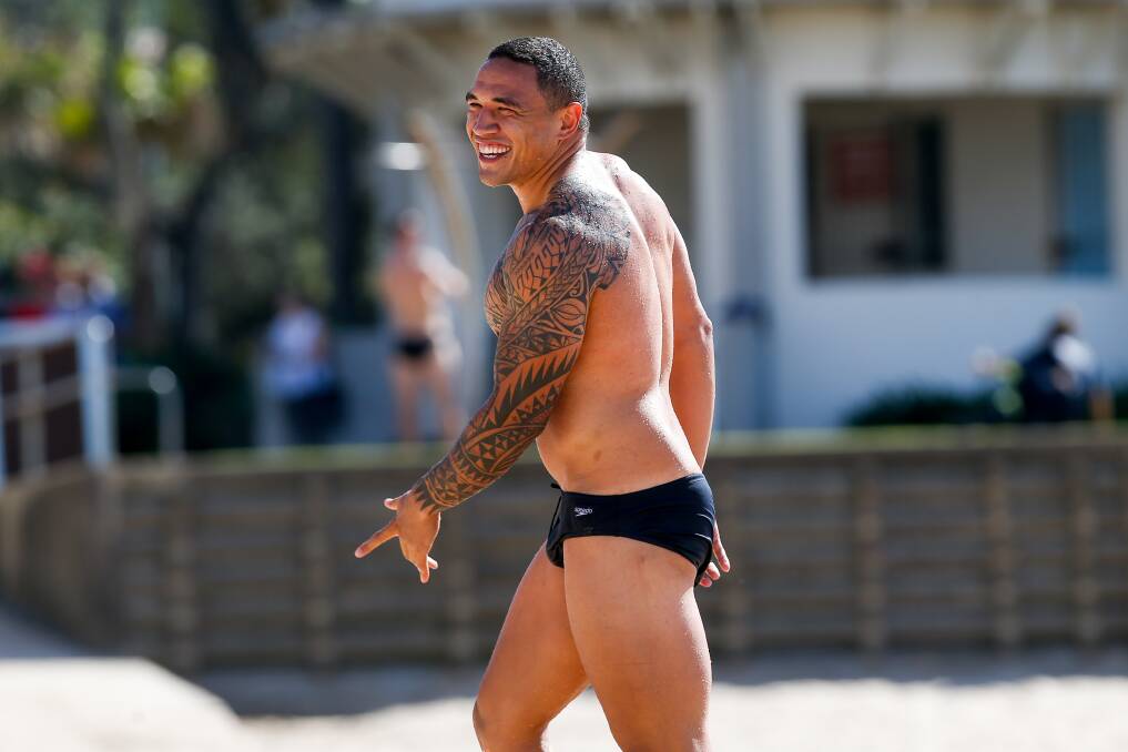FIGHTING BACK: Tyson Frizell at Dragons recovery. Picture: Adam McLean