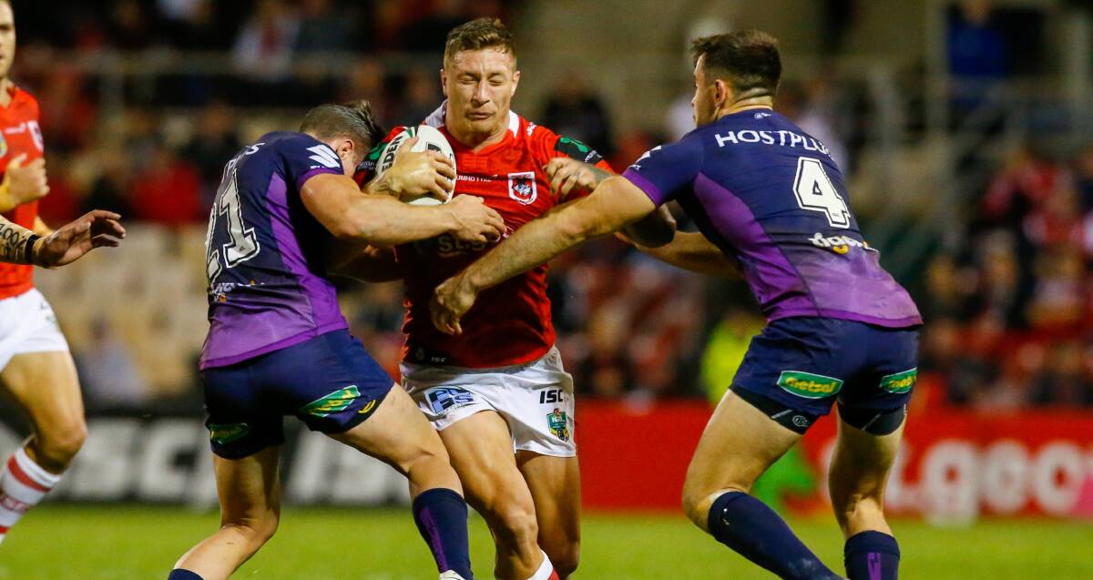 RECALLED: Country Origin rep Tariq Sims will make his second appearance for the Dragons after sitting out their clash with Newcastle last week. Picture: Adam McLean