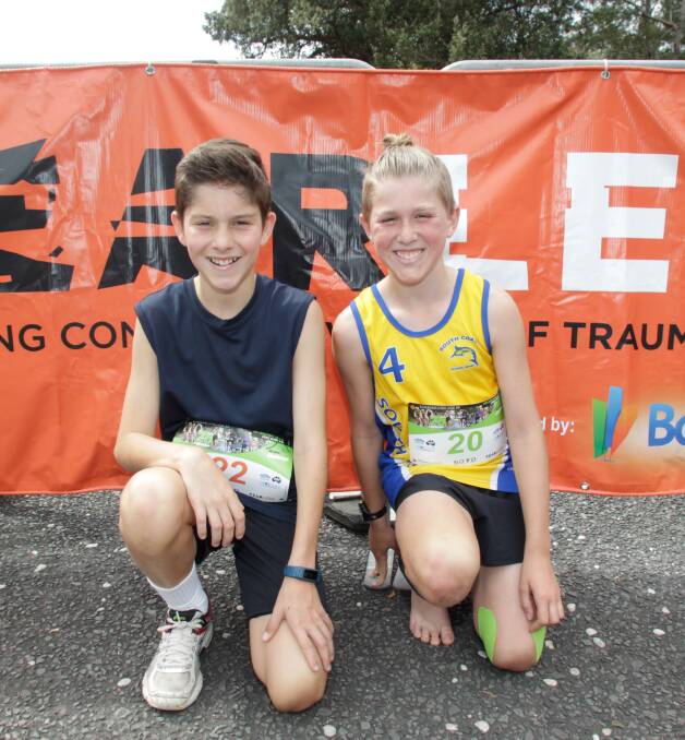 QUINELLA: Isaac Shaw and Deklan Campbell placed first and second in the under 12s race. Picture: Georgia Matts