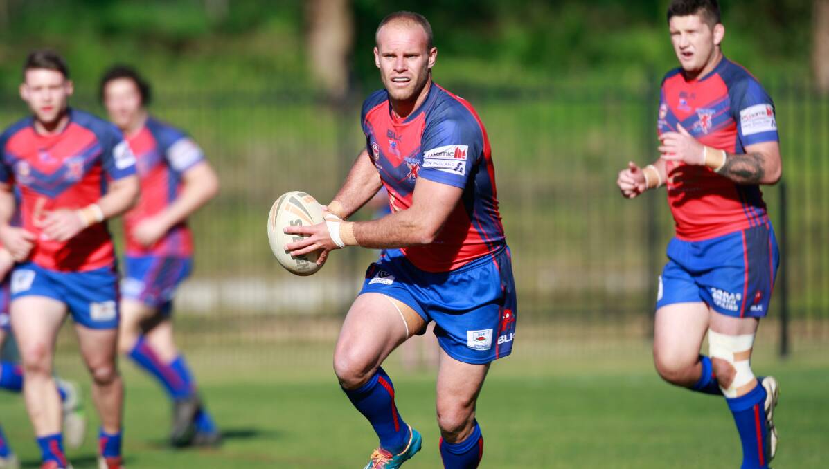 BIG BLOW: Star halfback Daniel Holdsworth was stretchered off with an ankle injury in Wests' 22-14 win over Dapto on Sunday. Picture: Georgia Matts