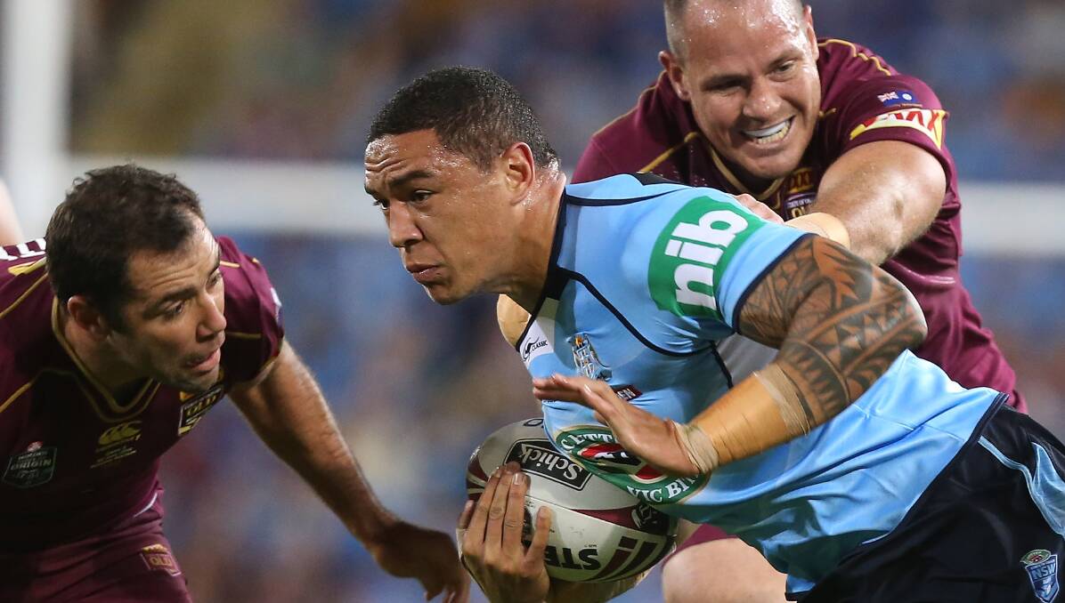 GOOD TIMING: Dragons forward Tyson Frizell says time in NSW camp as 18th man helped him make an outstanding Origin debut. Picture: Getty 