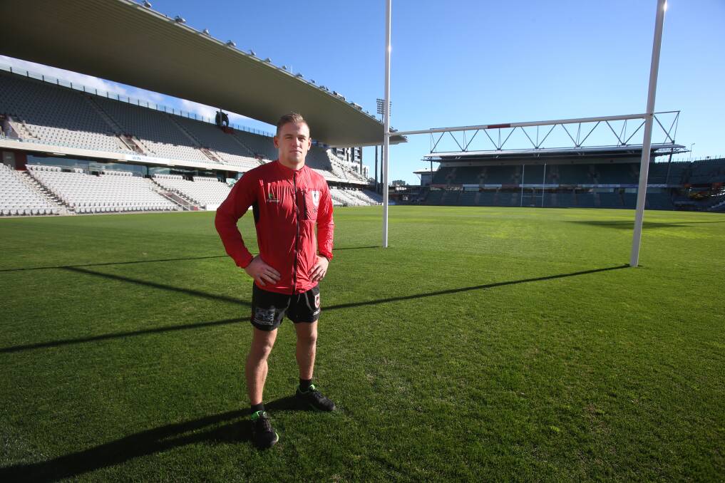 HERE AND NOW: He's been touted as the club's long-term No.1 but Dragons rookie Matt Dufty isn't looking past the 2017 season. Picture: Robert Peet