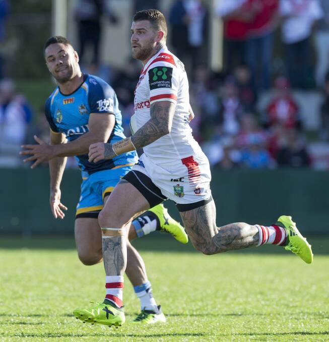 MOVING ON: Dragons star Josh Dugan has turned his attention to club duty after a controversial Origin campaign with NSW. Picture: AAP