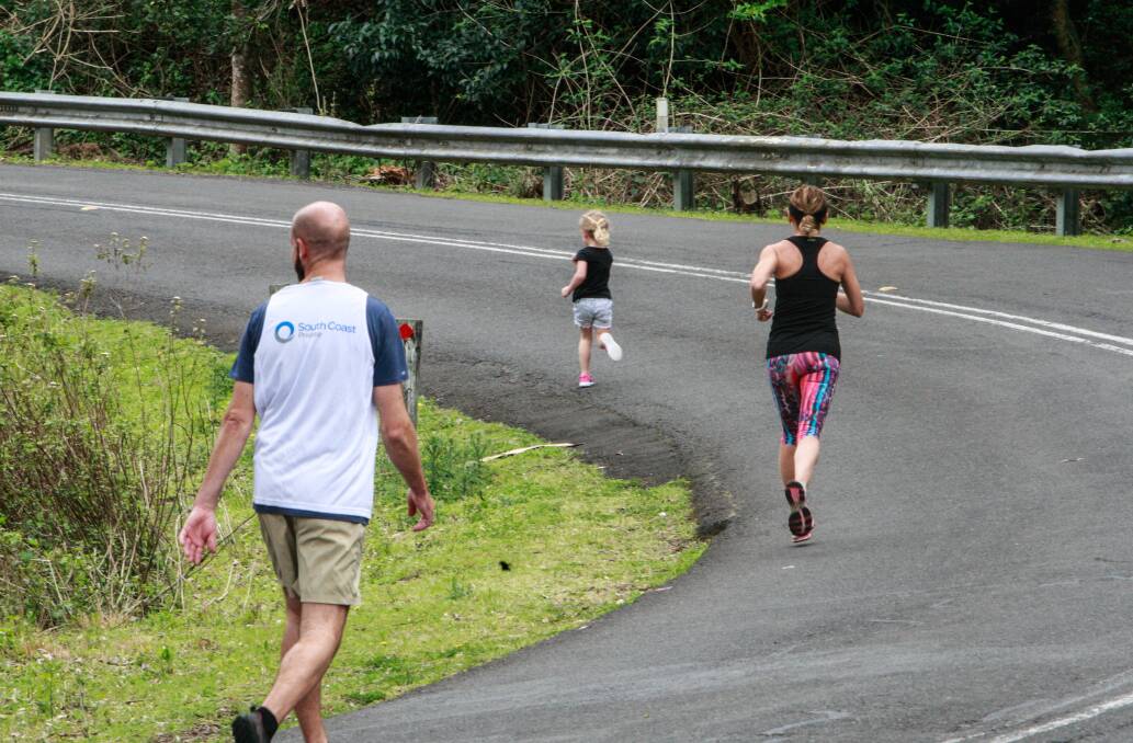 PURSUIT: Runners of all ages and abilities tackled Sunday's Mount Keira Challenge. Picture: Georgia Matts
