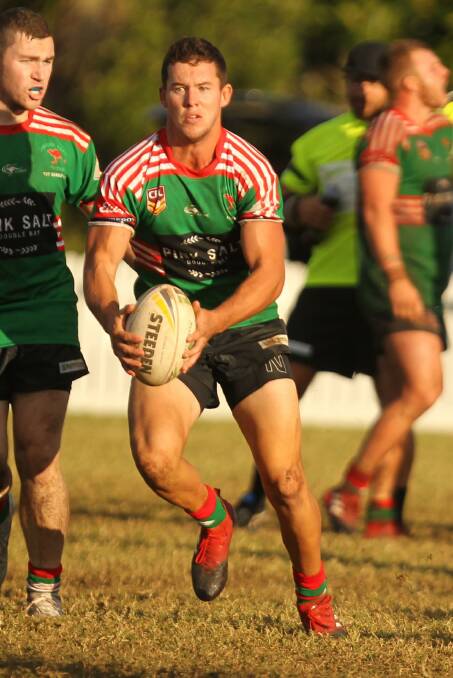 BIG WIN: Ben Barnard was one of five try-scorers for Jamberoo in their 32-0 win over Warilla on Saturday. Picture: David Hall