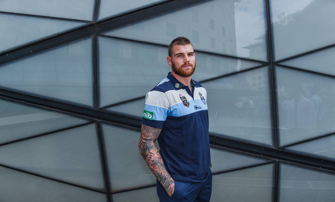 IN FOCUS: NSW centre Josh Dugan says the Blues will use a heavy defeat in last year's series decider as motivation this year. Picture: Brendan Esposito