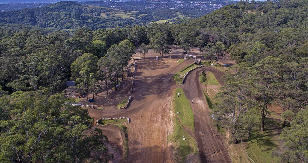 An aerial view of the Mount Kembla track