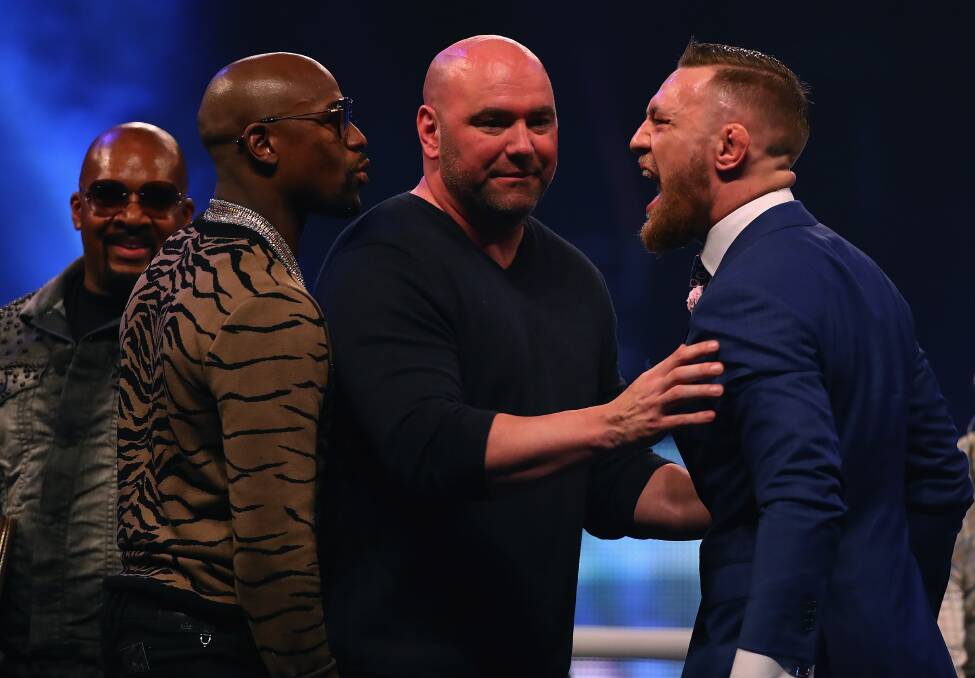 CIRCUS: The upcoming bout between Floyd Mayweather and Conor McGregor is as much an indictment of the UFC as it is of boxing. Picture: Getty Images