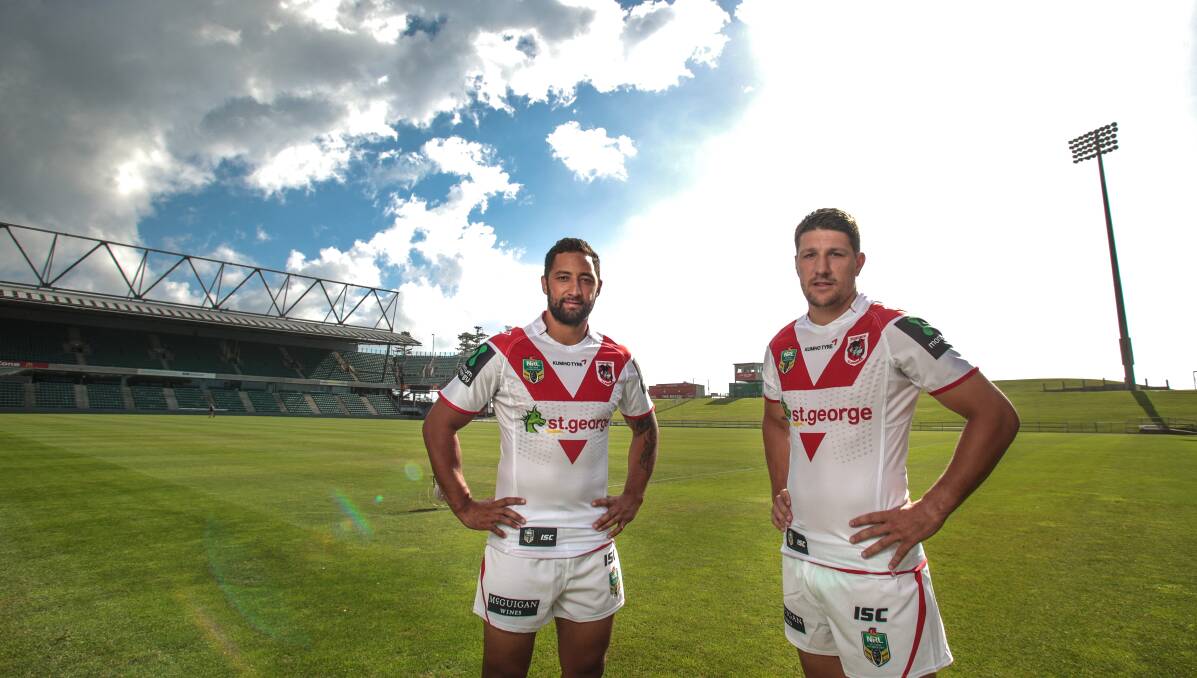 TRUMP CARD: Benji Marshall and Gareth Widdop will be the most experienced halves pairing in the NRL nest season. Picture: Adam McLean