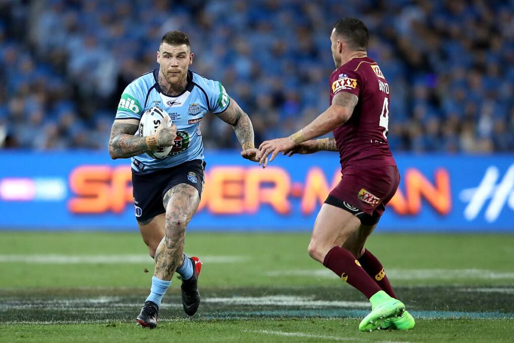 NO CIGAR: Josh Dugan was one of the Blues' best on Wednesday night, but it wasn't enough to get his side over the line. Picture: Getty Images