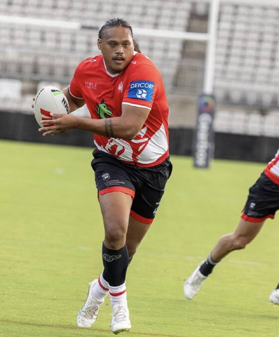 Luciano Leilua hasn't had long to wait to come up against his former mclub the Cowboys. Picture Dragons Media