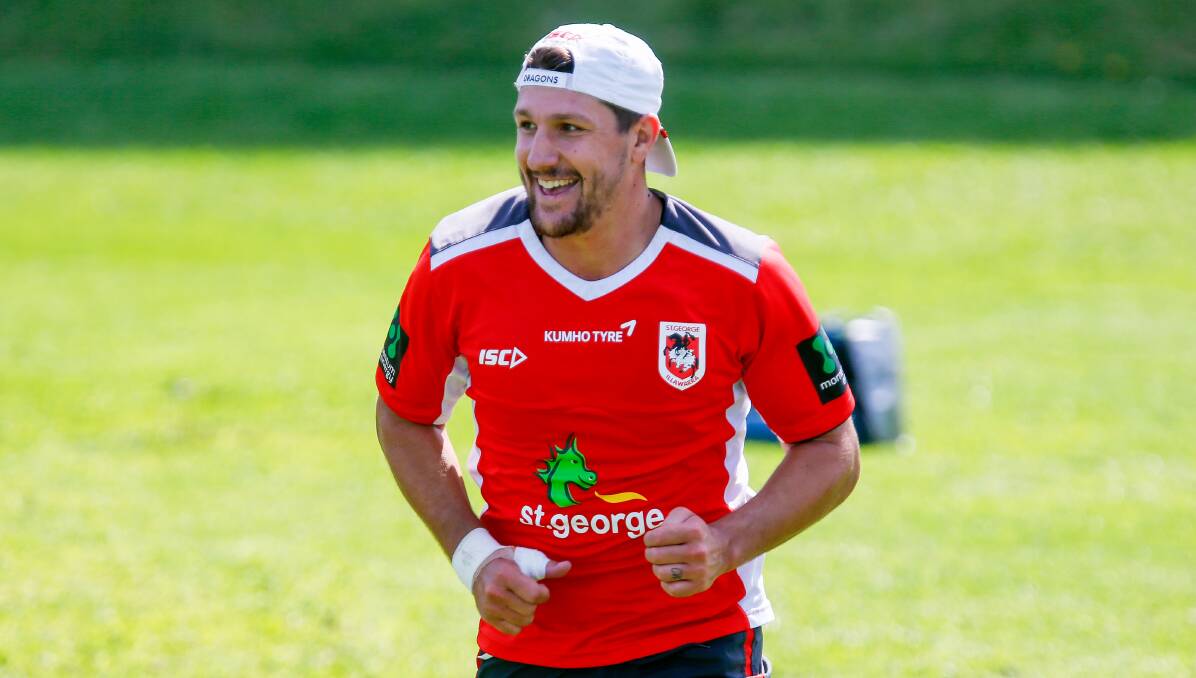 IN IS HIS STRIDE: Dragons star Gareth Widdop says captaining one of the club has proven a steep learning curve. Picture: Adam McLean