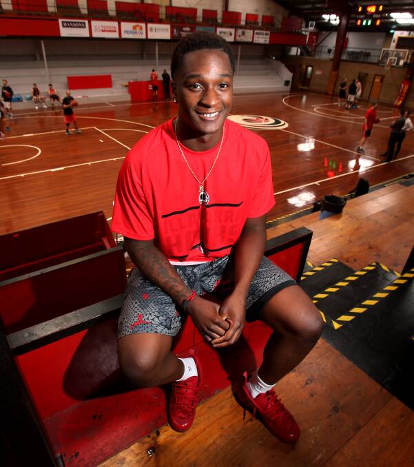 ENTERTAINER: "I love to play exciting basketball" Illawarra Hawks import Marvelle Harris completed his first session with his new teammates at the Snakepit on Thursday Picture: Robert Peet
