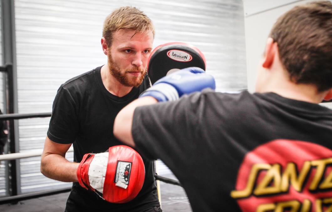 DUEL ROLE: WBA PABA middleweight champion Mark Lucas says he's benefited from combining competitive and coaching duties at Forte Boxing Academy. Picture: Georgia Matts
