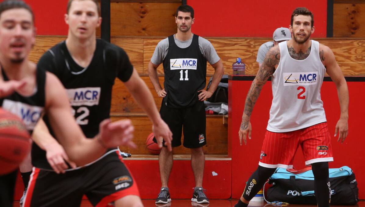 SPECTATOR: Star Hawks import Kevin Lisch won't play in the NBL Blitz after picking up a minor calf strain at training last week. Picture: Robert Peet