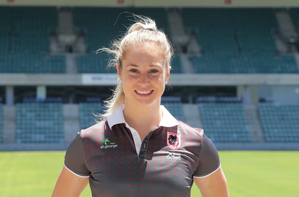 STRONG BACKING: Jillaroos star, and Dragons amabassador, Kezie Apps has added her voice to St George Illawarra's bid for inclusion in the inaugural NRL women's league. Picture: Dragons