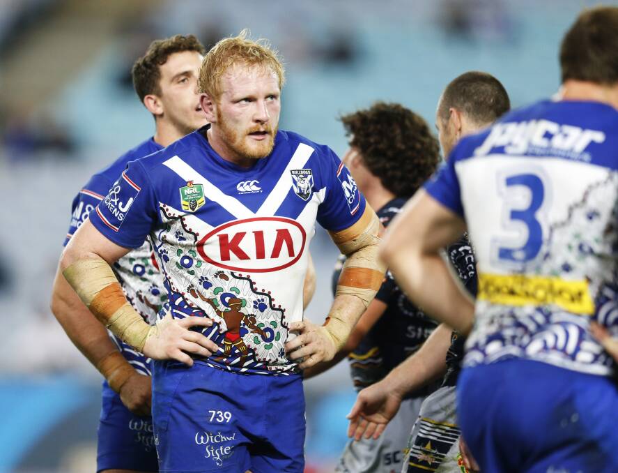 ON THE MOVE?: The Dragons have made an approach to Bulldogs captain James Graham as a possible replacement for Tigers-bound Russell Packer. Picture: AAP