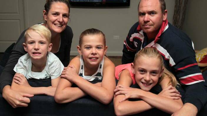A WELCOME BREAK: Melissa and Hamish Wheatley with their kids, Harry, Zali, and Claudia, have welcomed a raised tax bracket, which will give their family further relief. Picture: Les Smith
