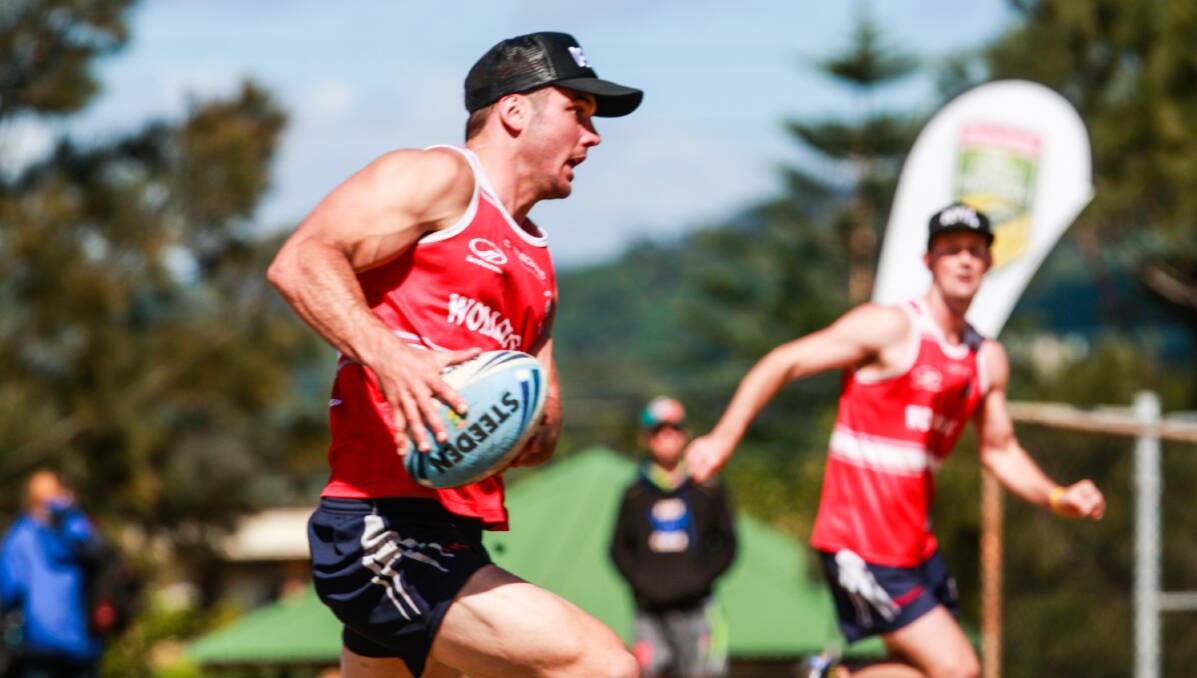 HOSTING: Wollongong's Simon Maslanka runs the ball at the Country Championships over the weekend. Picture: Georgia Matts