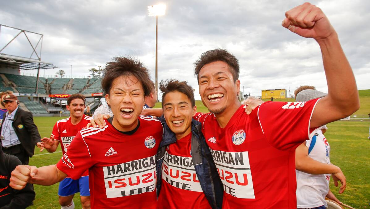 UNBELIEVABLE TALENTS: Park's Japanese trio Riku Iwauchi, Kotaro Higashi and Shohei Okuno after their grand final win. Picture: ADAM McLEAN
