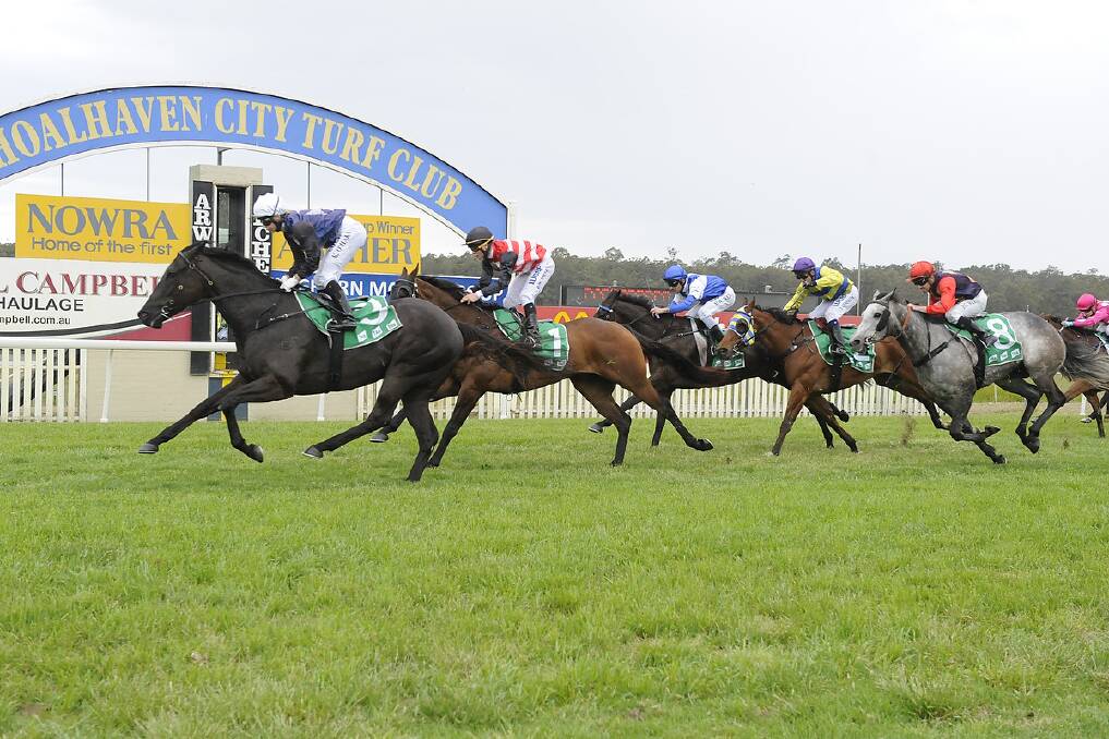 TOO CLASSY: Kathy O'Hara guided Jason Coyle's Kawaikini to victory in the Mollymook Cup on Sunday. Picture: bradleyphotos.com.au