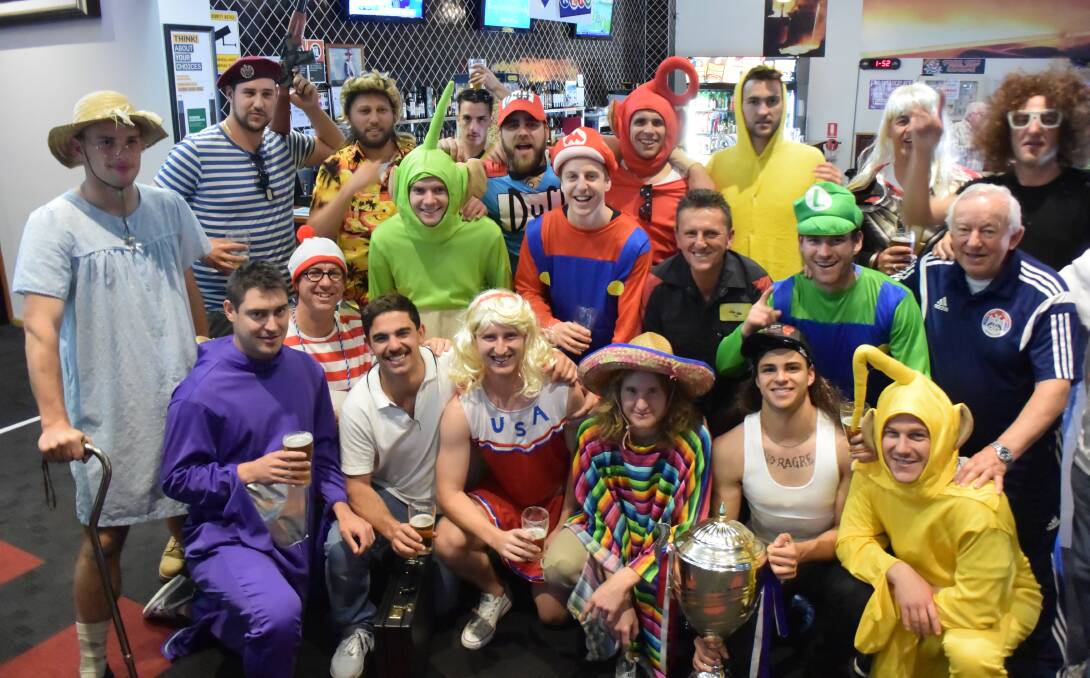 PARTY TIME: Albion Park White Eagles celebrated their grand final win with Mad Monday. Picture: MITCH COHEN