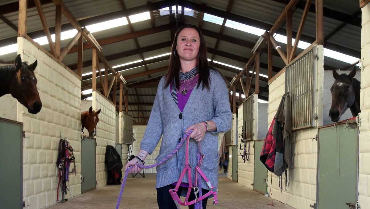 SUCCESS: Kembla trainer Melissa Harrison watched on as new addition Dashley Dubh won at his first start for his new stable. Picture: ROBERT PEET