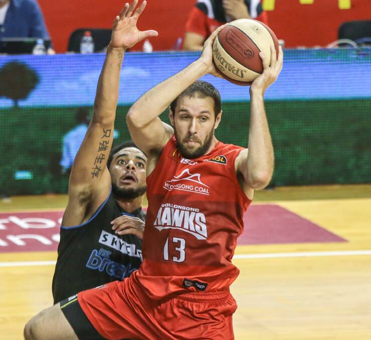 SIDELINED: Hawks guard Rhys Martin will sit out the club's NBL season opening road trip due to a knee injury. Picture: ADAM McLEAN